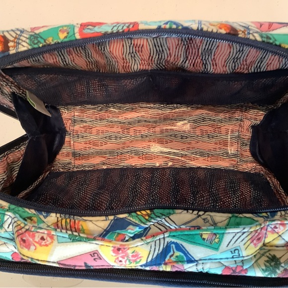 MINT VERA BRADLEY TRAVEL TOILETRY/COSMETIC BAG - Picture 3 of 8